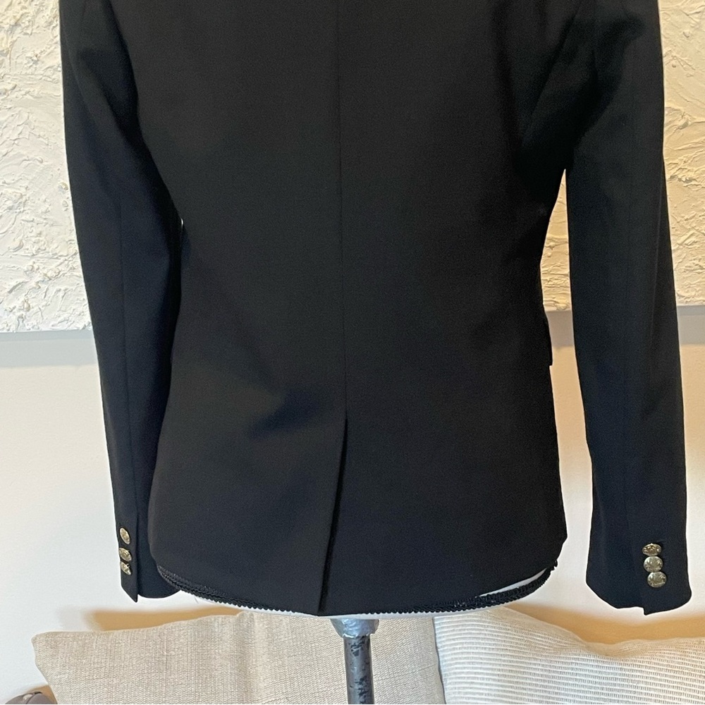 J.Crew Original Schoolboy Wool Blend Blazer Jacket Black Style #92480 Sz 4 - Picture 8 of 12